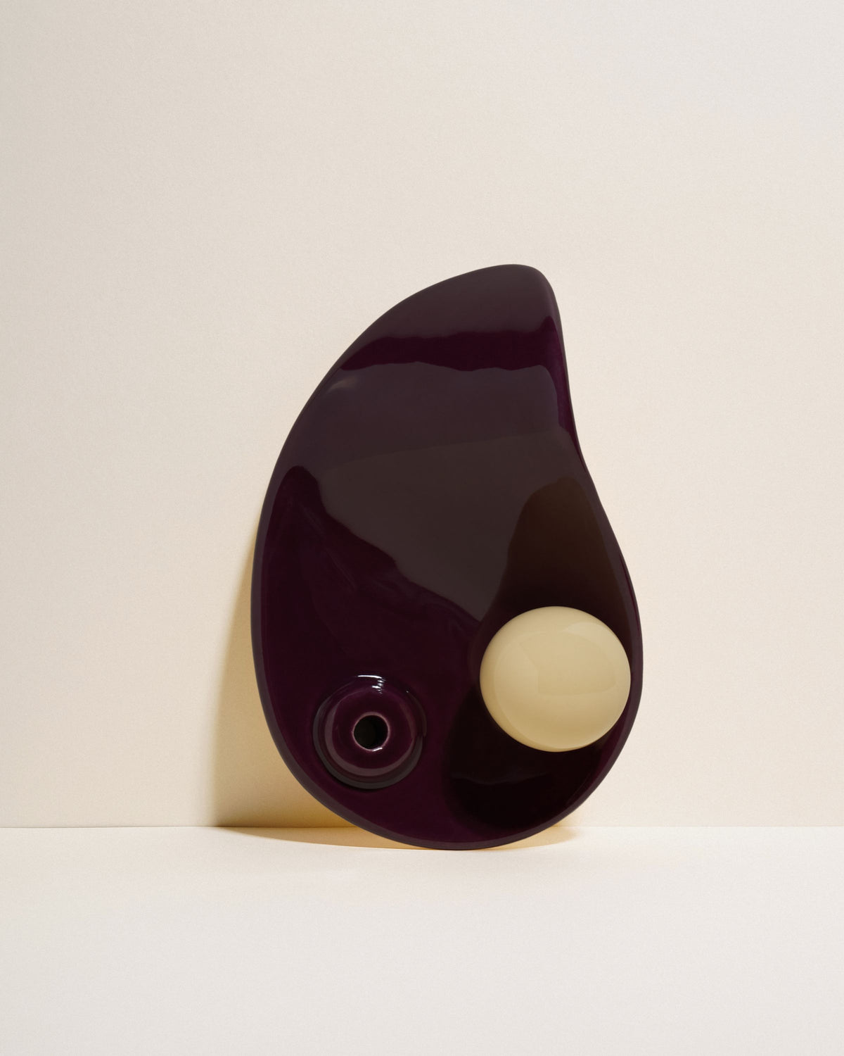 Fioletowa ceramiczna podstawka na kadzidła AUURA PLUM