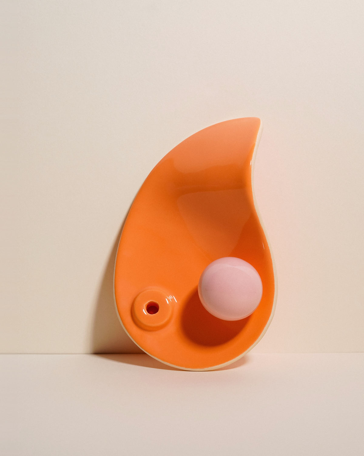 Pomarańczowa ceramiczna podstawka na kadzidła AUURA ORANGE